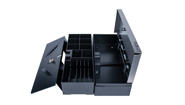 Денежный ящик POScenter 460KS 460x170x100, распайка Shtrih 24V, EPSON (Атол), черный с нерж. крышкой, 3.0 м кабель