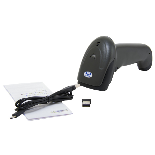 Сканер штрих-кода, POScenter 2D BT, беспроводной, черный, USB кабель, USB адаптер